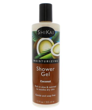 Shikai - Coconut Moisturizing Shower Gel  Rich in Aloe Vera & Oatmeal That Leaves Skin Noticeably Softer & Healthier  Relief For Dry Skin  Gentle Soap-Free Formula (Coconut  12 Ounces) Coconut 12 Fl Oz (Pack of 1)