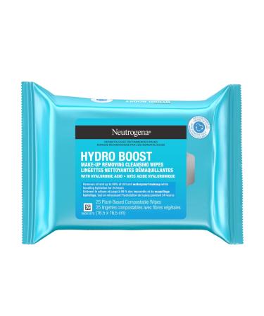 Neutrogena Hydro boost make-up removing cleansing wipes made with hydrating hyaluronic acid 25 count