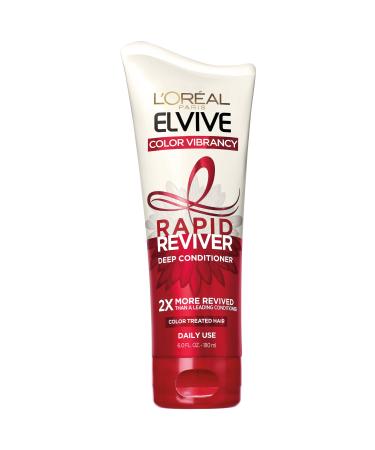 L'Oreal Paris Elvive Color Vibrancy Rapid Reviver Deep Conditioner, Repairs Damaged Color-Treated Hair, No Leave-In Time, with Damage Repairing Serum and Antioxidants, 6 oz. - Buy Online on GoSupps.com