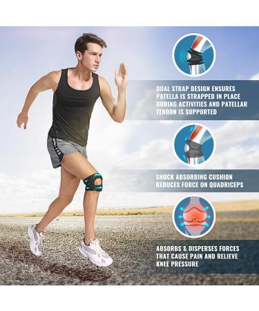 Fit Geno 1-Pack Patella Knee Brace for Knee Pain Knee Compression Sleeve Knee Brace for Arthritis Pain and Support Essential Workout Knee Guard Knee Pads for Women and Men Small (For Upper Knee 12-22 Inch) - Buy Online on GoSupps.com