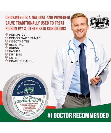Amish Origins Old Time Chickweed Salve - 2 fl oz | Natural Skin Relief - Buy Online on GoSupps.com