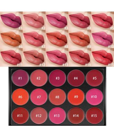 Kaely 15 Colors Lipstick Palette - Long Lasting Matte Lip Gloss for Women | Waterproof Halloween Makeup | Vibrant 24-Hour Lip Stain - Buy Online on GoSupps.com