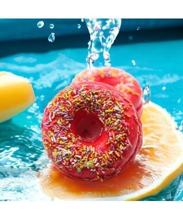 Strawberry-Banana Bath Bomb Doughnut: Ultimate Spa-Grade Aromatherapy Deep Moisturising Bliss Relaxation & Stress Relief Luxurious Bath Experience Perfect for Pampering 180g - Buy Online on GoSupps.com