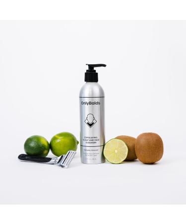 OnlyBalds Exfoliating Scalp & Face Cleanser 10 oz Aluminum Bottle Premium Daily Cleanser for Bald Men & Women Shaved Heads Alopecia Care & Shave Prep Fragrance-Free Dermatologist Tested - Buy Online on GoSupps.com