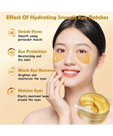 Under Eye Patches - Hydrate Moisturise Nourish& Firm Eye Masks Collagen 24K Gold Eye Patches for Puffy Eyes Dark Circles Bags and Wrinkles 30Pairs Anti-Aging Hyaluronic Acid Gold Eye Pads - Buy Online on GoSupps.com