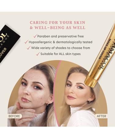 Dermacol Full Coverage Matte Foundation with SPF 30 - Waterproof, Long-Lasting Makeup for Oily Skin, Acne & Under Eye Bags - Shade 210, 30g - Buy Online on GoSupps.com