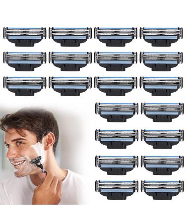20 pieces of men's razor for shaving blade replacement blades shave men's rasier blades wet razing men blade razor blades for men for shaving