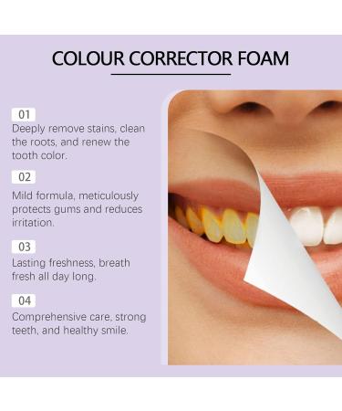 Purple Teeth Cleaning Mousse Cleans and Cares for Teeth Oral Care Removes Stains Gentle Teeth Cleaning Mousse - Buy Online on GoSupps.com
