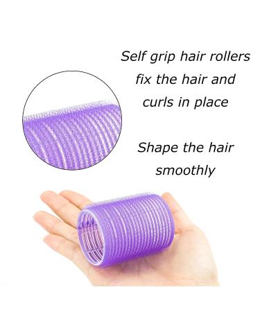Self Grip Hair Rollers Set - 24 pcs Blue Hair Curlers for All Hair Lengths with Clips - DIY Curly Hair Styling Tool for Women, Men, Kids - Buy Online on GoSupps.com