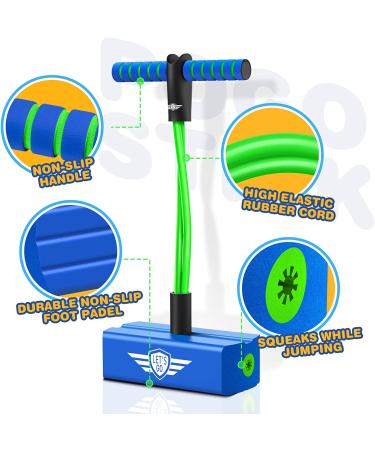 CUUGO LET'S GO! CG Pogo Stick Foam Jumper for Kids - Outdoor & Indoor Toys for 3-12 Year Old Boys Girls - Fun Gifts in Green Blue - Buy Online on GoSupps.com