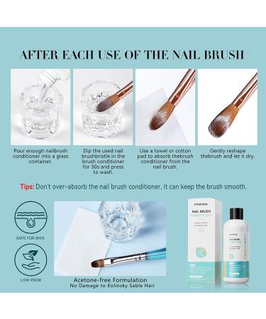 STARVINA 3-IN-1 Nail Brush Cleaner & Restorer 120ml - Perfect for Poly Gel, Dip Powder & Acrylic Brushes - Buy Online on GoSupps.com