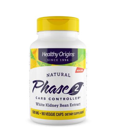 Healthy Origins Phase 2 Carb Controller 500 mg, 90 Veggie Caps