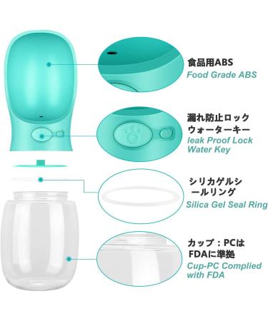 Kalimdor Dog Water Bottle 12oz - Leak Proof Portable Pet Water Dispenser for Outdoor Walking, Hiking, Travel - BPA Free Blue Plastic - Buy Online on GoSupps.com