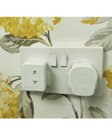 Buy UK 2 Pin to 3 Pin 1A Fuse Adapter Plug for Shaver & Toothbrush - International Shipping Available - Buy Online on GoSupps.com