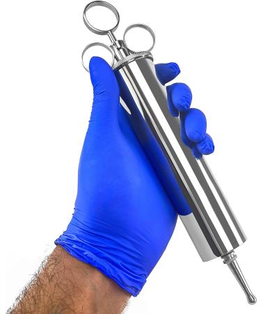 DEXSUR Ear Wax Removal Syringe - Durable Brass Construction, 8 Oz Capacity, Easy & Safe to Use - Chrome Finish - Buy Online on GoSupps.com