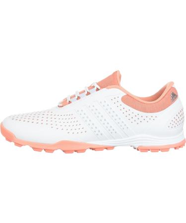 adidas Women's Adipure Sport Golf Shoe 9 - White/Aero Blue/Chalk Coral - Buy Online on GoSupps.com