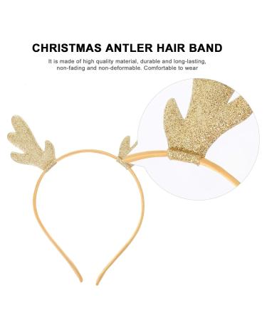 Lurrose 4pcs Christmas Antler Hair Band - Chip Shape Hair Ties for Party Cosplay | Gold & Silver | 19 x 16 x 0.8 cm - Buy Online on GoSupps.com