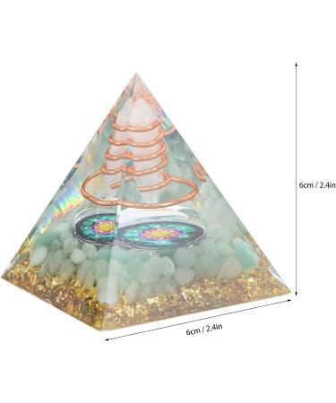 BORDSTRACT 6cm Energy Generator Orgonite Pyramid Healing Crystal Pyramid for Positive Energy Meditation Spiritual Awakening - Buy Online on GoSupps.com