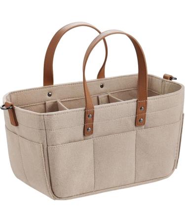 Harilla Baby Wrapping Bag Spacious & Stylish Felt Handbag for Baby Products | Khaki Weekend Organizer | Eco-Friendly & Reusable - Buy Online on GoSupps.com