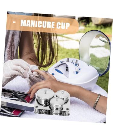 Cabilock 1 Set Nail Art Dish guasha Nail Tips Container Mini dappen Dish Nail Steel Bowl monomero Nail Holder Nail dappen Dish monomer Dish Bowl Stainless Steel Acrylic - Buy Online on GoSupps.com
