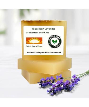 Handmade Natural Lavender Soap Bar - Range No.4 - Eczema/Rash/Itchy Skin and Dermatitis Relief - 75g - Buy Online on GoSupps.com