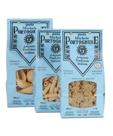 Michele Portoghese Tasta Classica Conchiglioni Farfalle Maccheroni from Italy 3 x 500 g tried pasta classica