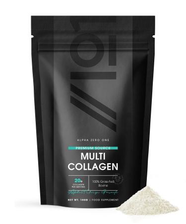 Multi Collagen Protein Powder (100g) - Types I II III V & X - Hydrolyzed Grass Fed Bovine Wild Caught Fish & Free-Range Chicken & Eggshell Collagen. Non-GMO Halal. 100 g (Pack of 1)