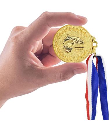 12-Piece Abaokai Gold Award Medals Set - 2 Inches, Ideal for Kids Sports, Soccer Games, Prizes, and Party Favors - Buy Online on GoSupps.com