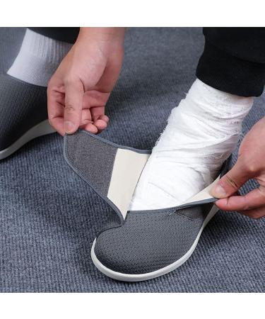 Extra Wide Women's Diabetic Shoes with Adjustable Closure - Bluegray, Size 39 | Anti-Slip Orthopedic Slippers for Swollen Feet & Arthritis - Buy Online on GoSupps.com
