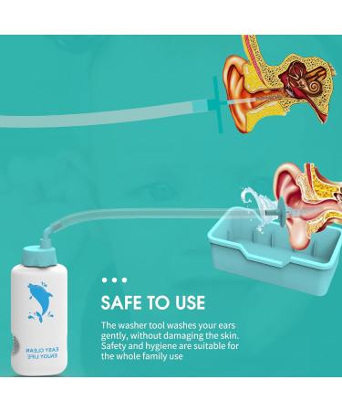 XIXIAN Ear Washer Bottle Kit with Basin - Flexible Tip for Safe Ear Cleaning - Adults and Kids Ear Irrigation & Wax Removal Tool - Buy Online on GoSupps.com