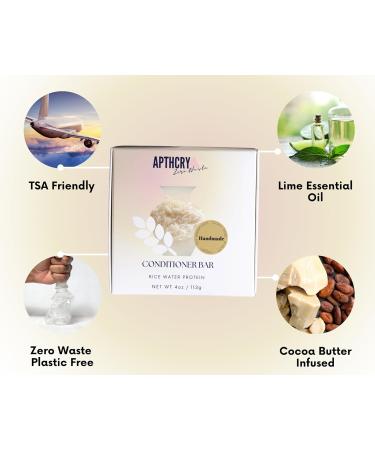 Buy APTHCRY Rice Water Shampoo Bar for Long Hair - Vegan Eco-Friendly Plastic-Free & Sustainable - Citrus Oil Enriched Zero Waste Shampoo - Buy Online on GoSupps.com