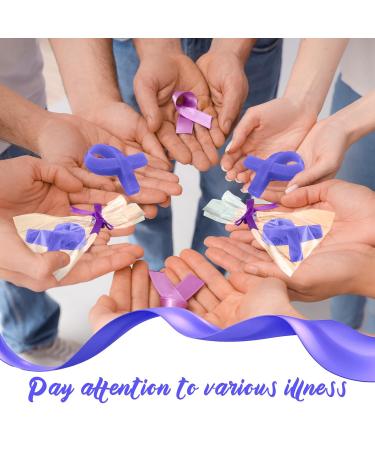 Demissle 30 Set Purple Ribbon Gifts - Soaps for Domestic Violence Pancreatic Cancer & Lupus Awareness | Memorial & Charity Campaign Supplies - Buy Online on GoSupps.com