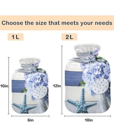 Buy Naanle 2L Hot Water Bottle - Hortanges Flower Transparent Design for Bed Hand & Feet Warmer | Pain Relief Hot & Cold Solution - Buy Online on GoSupps.com