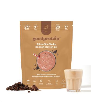 Good Protein Vegan Plant-based Protein Powder 100% Natural Non-GMO Dairy-free Gluten-free Soy-free No Added Sugar and Nothing Artificial. Mocha All-in-One Shake 880 grams Mocha 880 g