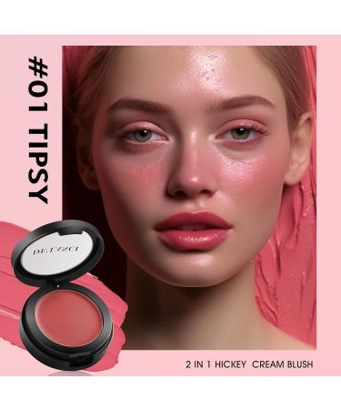DE'LANCI Cream Blush for Cheeks Highly Pigmented Soft Matte Blusher Long Last Rosy Glow Blush for Women Lightweight Natural Creme Blush Makeup Buildable Not Greasy Vegan & Cruelty Free(TIPSY 01#) 01# Tipsy - Buy Online on GoSupps.com