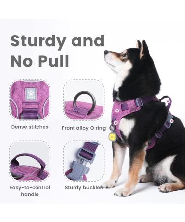 Pawaii Adjustable Dog Harness for Large Dogs | Breathable Anti-Train Design | Orchid Purple Perfect Fit (Chest 68-81cm) - Buy Online on GoSupps.com