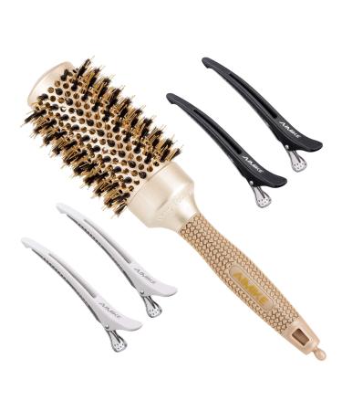 AIMIKE Round Brush for Women Blow Drying, Nano Thermal Ceramic & Ionic Tech Hair Brush, Medium Round Barrel Brush with Boar Bristles, Professional Roller Brush for Styling and Blowout Volume, 1.7 Inch 43mm - 1.7 Inch (2.9 …