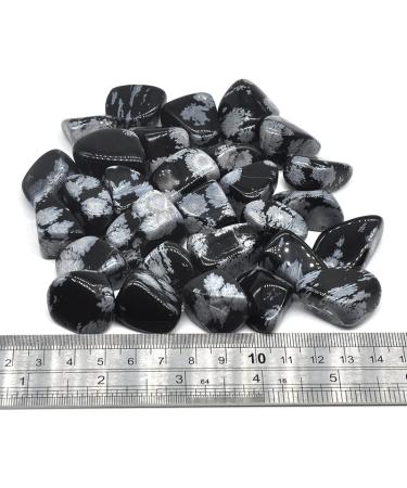 Natural Crystals Snowflake Obsidian Stones Tumbled Bulk Specime DIY Home Aquarium Decoration Gift - Buy Online on GoSupps.com