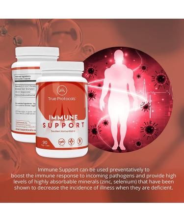TRUE PROTOCOLS - Immune Support - Quercetin (400mg) + Bromelain (50mg) + Zinc (15mg) + Selenium (100mcg) - 90 Bioavailable Capsules For Optimal Immune Function Support Oxidative Stress Reduction Thyroid & Overall Health - Immune System Booster for Adults  - Buy Online on GoSupps.com