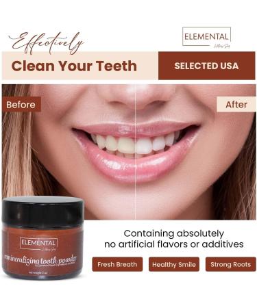 Remineralizing Tooth Powder for Healthy Teeth & Gums - All Natural No Synthetic Flavoring 2 oz - Buy Online on GoSupps.com