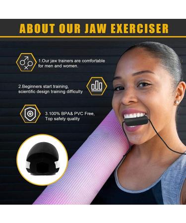 Jaw Exerciser Face and Neck Exerciser Double Chin Reducer Eliminator for Jaw Exercise Ball to Face Lift Chisel Chin Slimming & Neck Muscle Helps Reduce Stress and Cravings Black - Buy Online on GoSupps.com