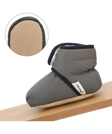 LACOFIA Baby Anti-Slip Soft Sole Winter Boots - 6-12 Months Gray - Buy Online on GoSupps.com