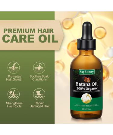 Batana Oil from Honduras - 100% Pure & Natural Hair Growth Treatment for All Hair Types | 2.02 fl oz - Buy Online on GoSupps.com