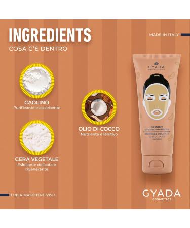  GYADA COSMETICS GYADA COSMETICS Face Scrub 2 in 1 Mask Exfoliating and Purifying Makes Skin Moisturized and Non-Irritated with Coconut Oil and Shea Butter 15ml - Buy Online on GoSupps.com