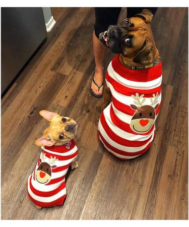 NACOCO Dog Reindeer Sweater for Small Dog/Cat X-Large - Christmas/New Year Pet Clothes - Red - Buy Online on GoSupps.com