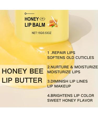 Honey Lip Butter Honey Lip Balm Lip Sleeping Mask Twist Dispenser Lip Exfoliator Moisturising Lip Balm For Dry And Chapped Lip Moisturizing Lip Mask 12hrs Long-Lasting Moisture Lip Care - Buy Online on GoSupps.com
