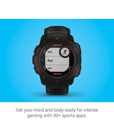 Garmin Instinct Esports Edition Gaming Smartwatch | Stream Stress Level & Heart Rate | Black Lava - Buy Online on GoSupps.com