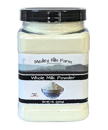 Medley Hills Farm Whole Milk Powder 1 lb in Reusable Container - Ideal for Baking - USA Product - Buy Online on GoSupps.com