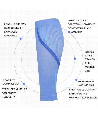 Calf Compression Sleeve for Men & Women Shin Splints Support Running Hiking Cycling L/XL Black - Buy Online on GoSupps.com