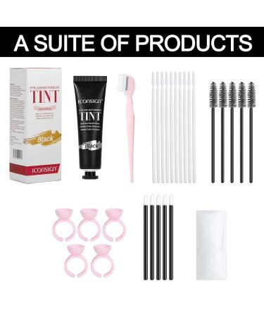 Professional 2-in-1 Eyelash & Eyebrow Color Kit - Long-Lasting DIY Hair Coloring for Salon & Home Use (Black 25ml - Buy Online on GoSupps.com
